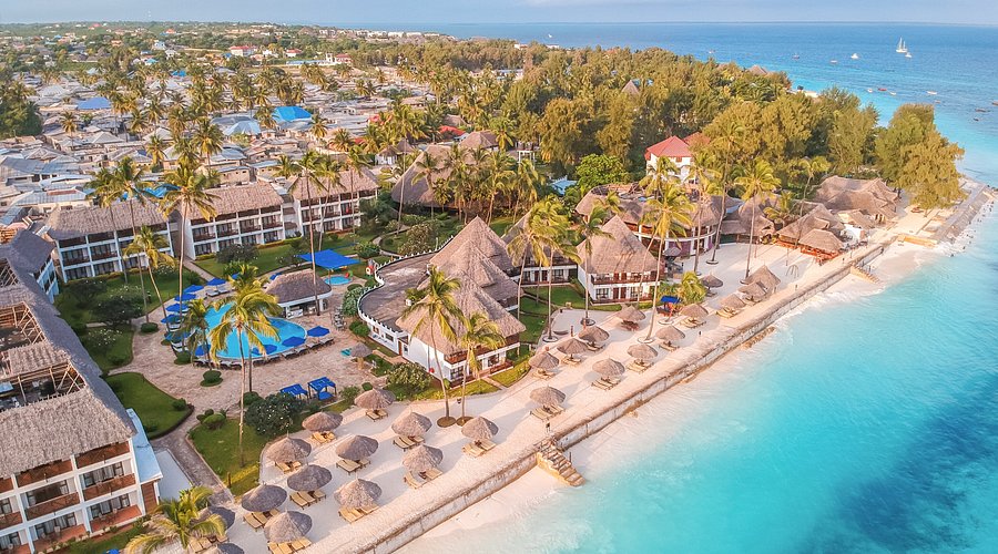 Nungwi Beach Zanzibar coastal and resort view